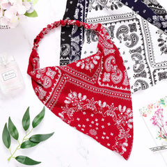 Syhood lifestyle outdoor shot shows headscarf adding retro flair to outfit
