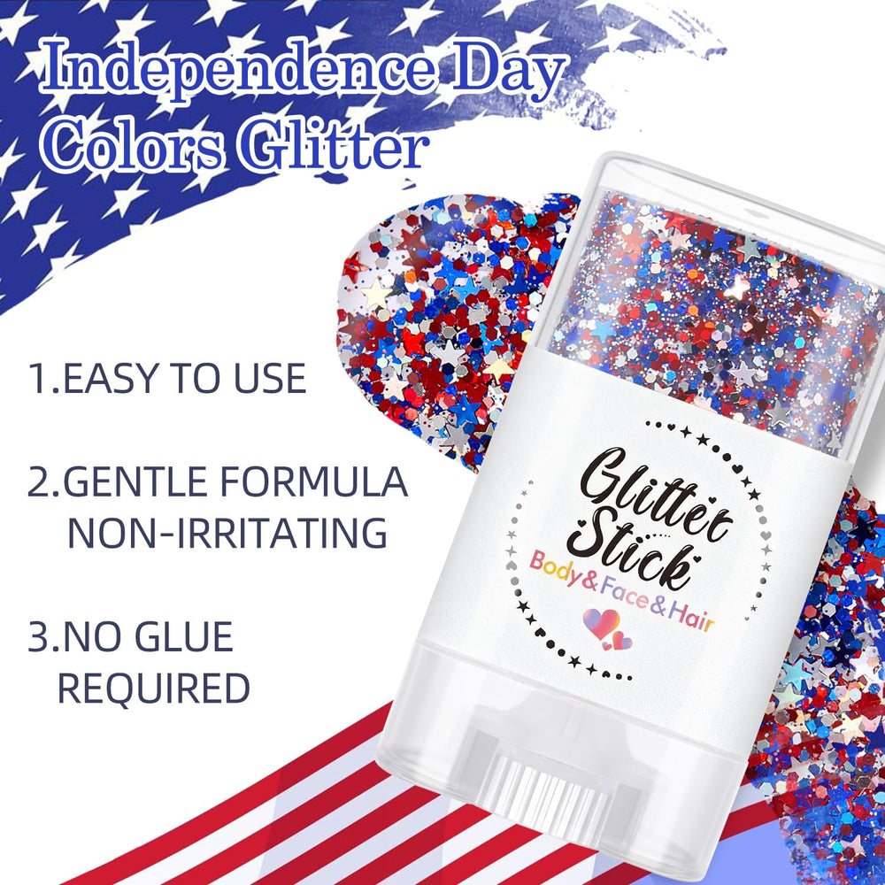 SYPAFG glitter applied to cheek creating festive, photo-ready glow