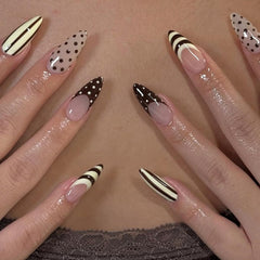 SYPAFG front packaging kit showing polka dot stripe nails and included tools benefit convenience
