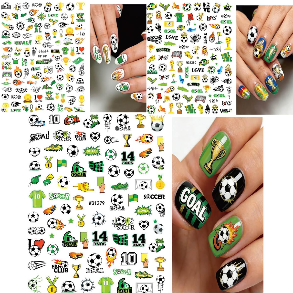 SYPAFG close-up of sticker sheet graphics featuring flags and soccer icons for precise detail