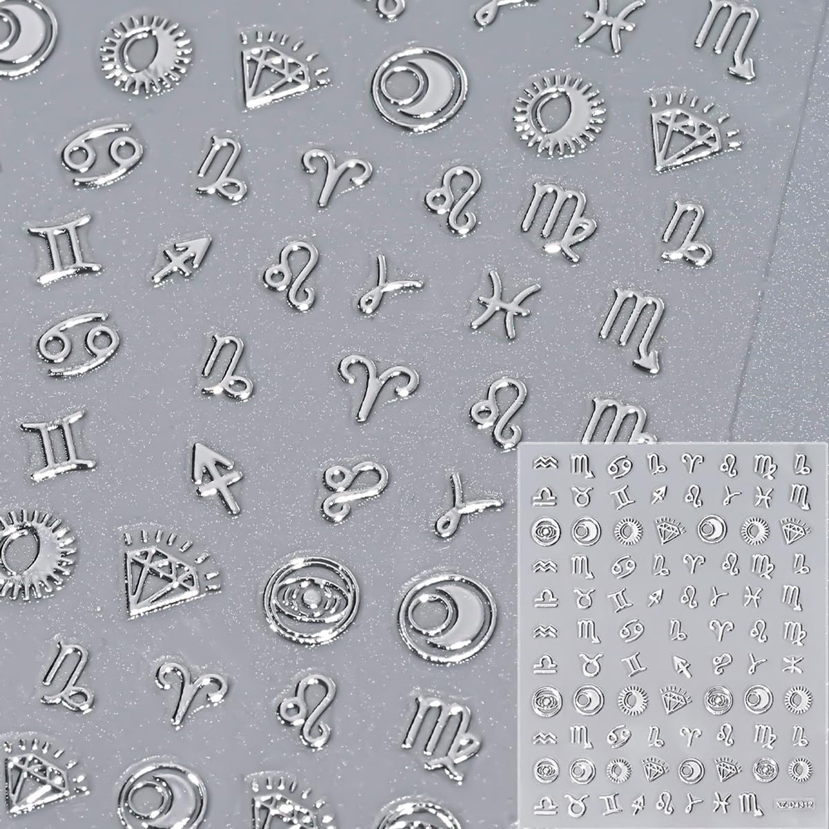 SYPAFG toenail decorated with moon and sun stickers demonstrating versatile nail use