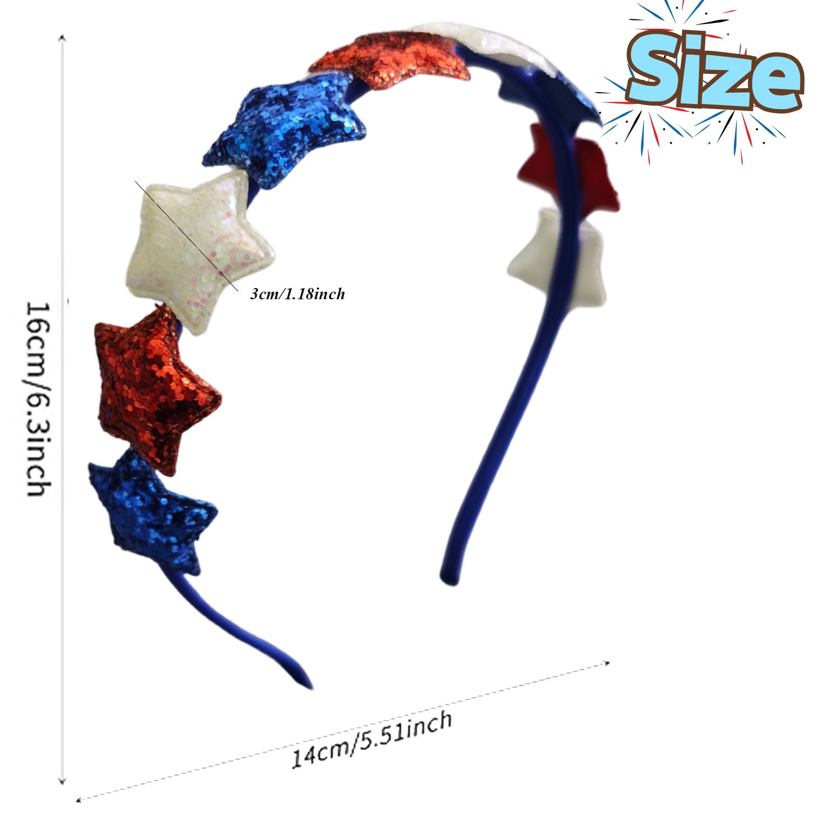 syyoo headband styled with outfit showing coordinated patriotic look