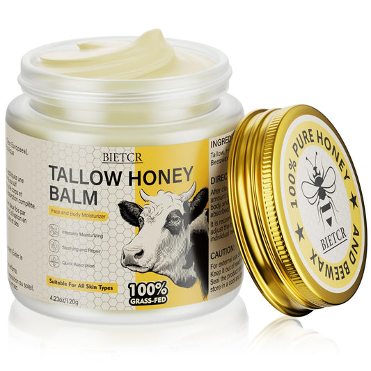 SzHristy front jar product shot showing unscented balm and label benefits