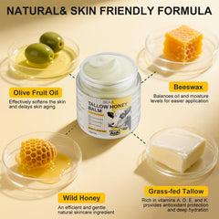 SzHristy open jar top view highlighting natural ingredients and creamy texture