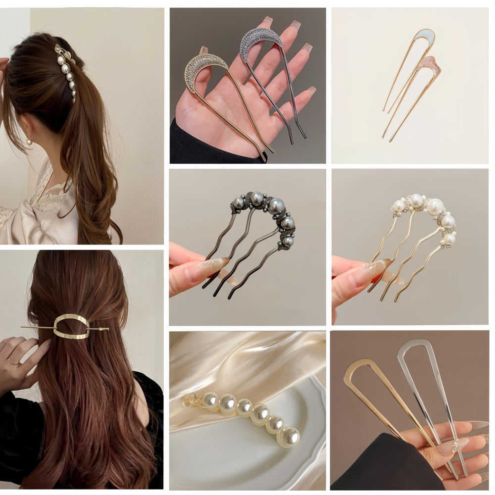 SZLFKJ French twist in use demonstrating secure salon hold