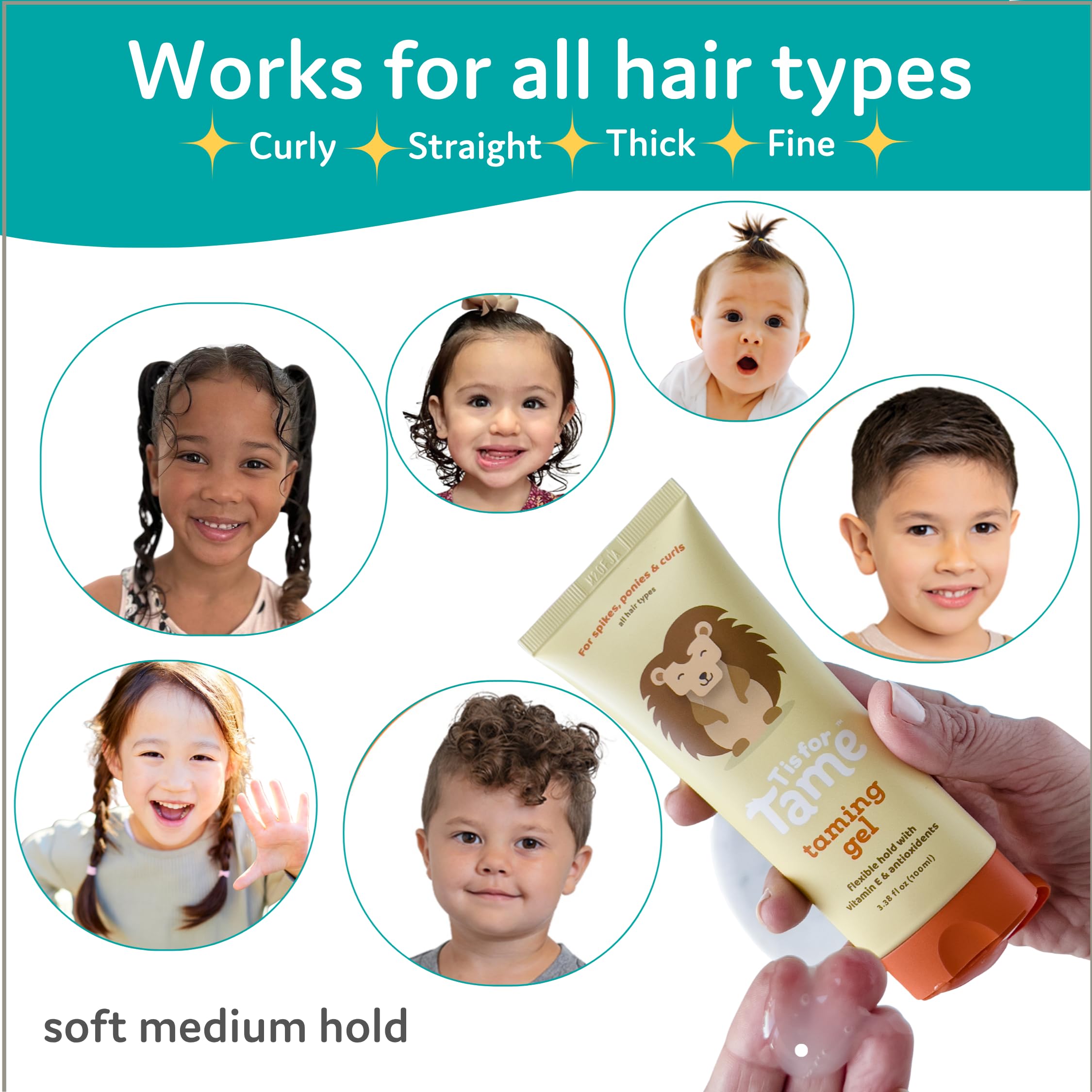 T is for Tame before and after styling demonstrating smoother, tamed hair