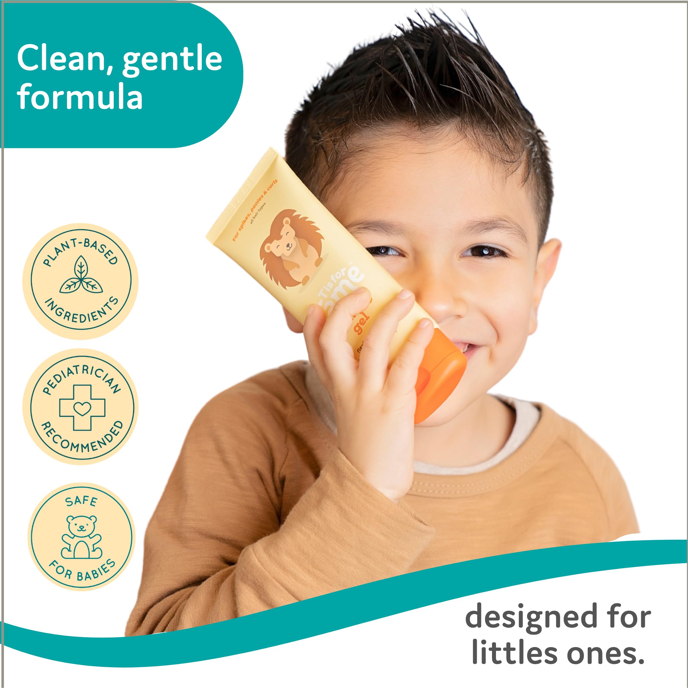 T is for Tame label detail showing vegan, paraben-free benefits