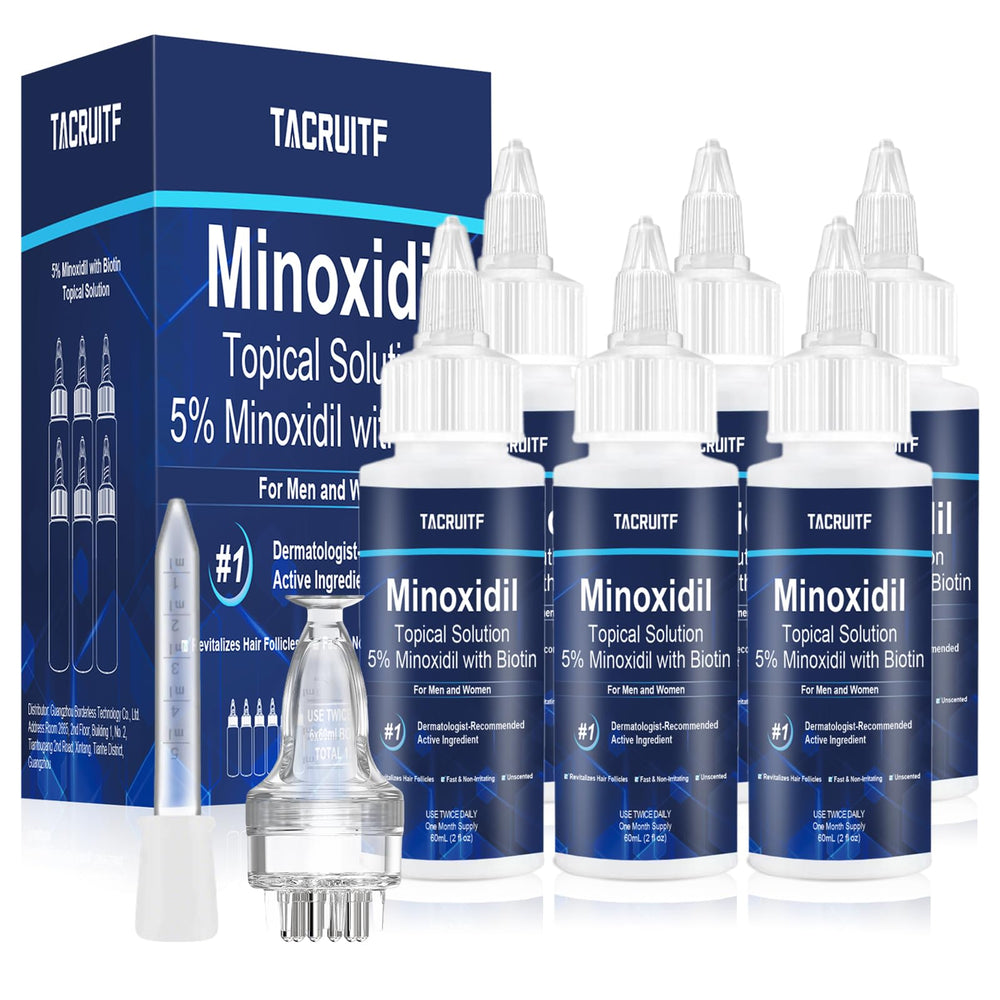 Tacruitf front packaging showing six bottles and benefits