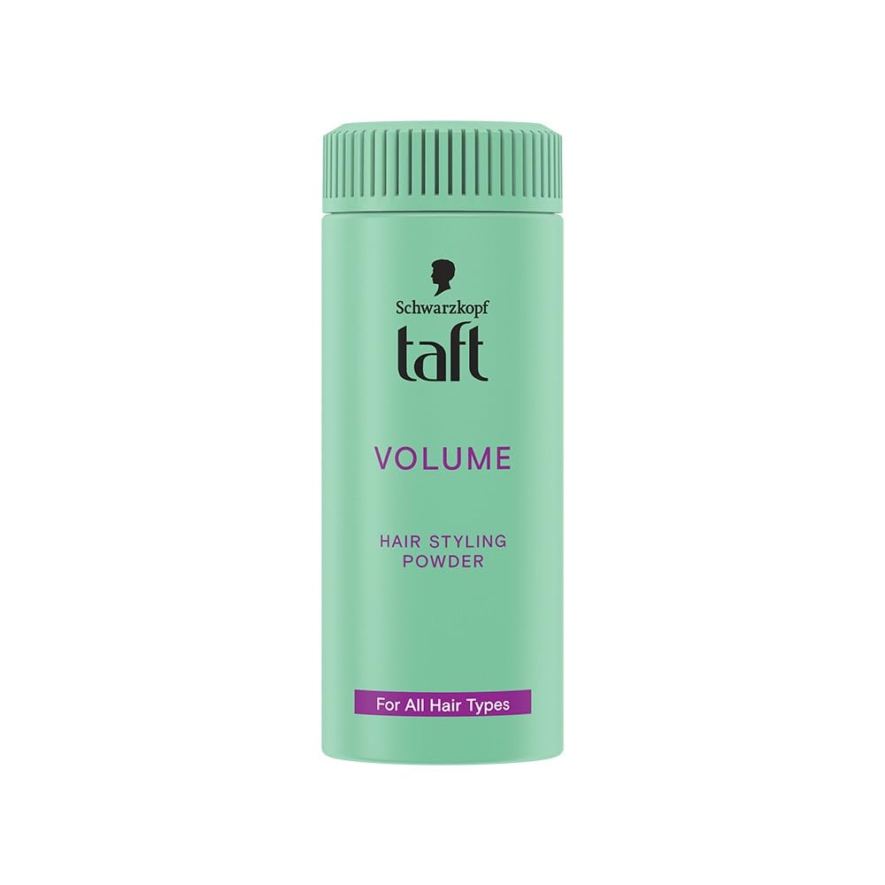 TAFT front packaging of true volume powder showing compact 10 g size and portability benefit