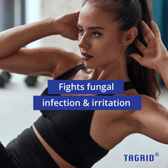 TAGRID creating rich lather under shower for efficient post-workout cleanse