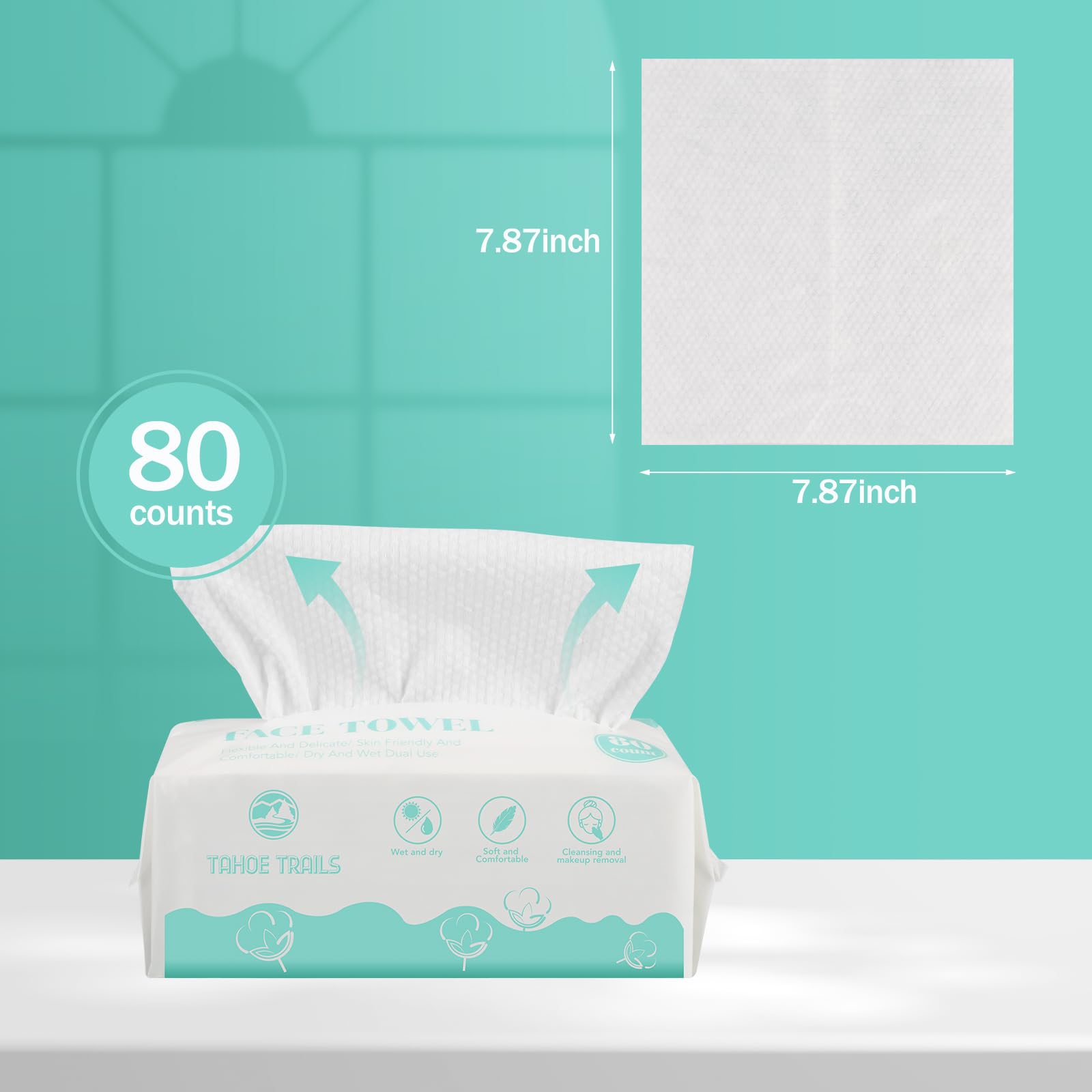 Tahoe Trails wiping kitchen counter illustrating multi-surface cleaning benefit