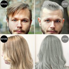TailaiMei before and after hair showing instant visible silver-gray effect