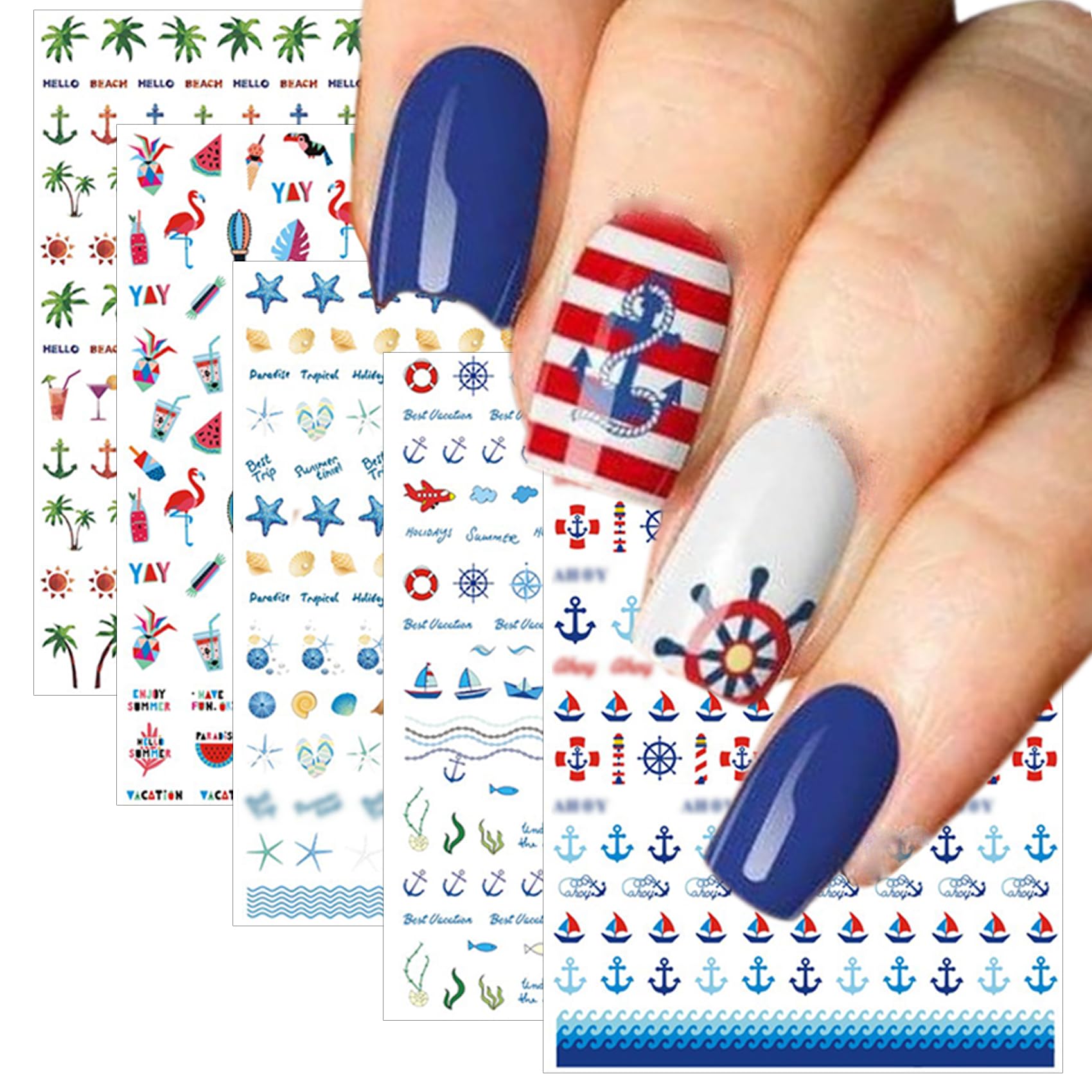 TailaiMei front packaging showing all 12 summer decal sheets and variety