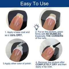 TailaiMei sticker applied on nail illustrating easy application benefit