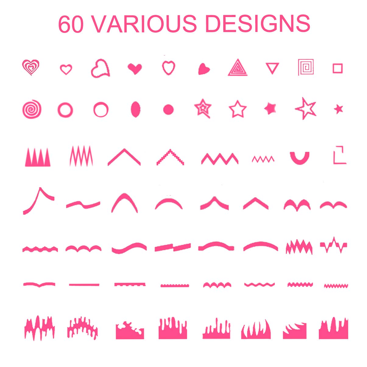 TailaiMei sheet layout showing 60 designs for creative variety