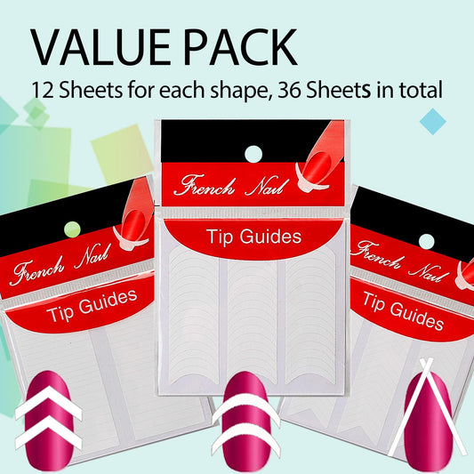 TailaiMei three tip-shape sheets displayed for versatile manicure options