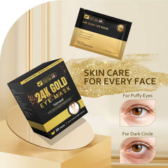 Taimand patches applied under model eyes demonstrating de-puffing