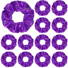 Taiyin front pack of purple scrunchies showing quantity and vibrant color benefit