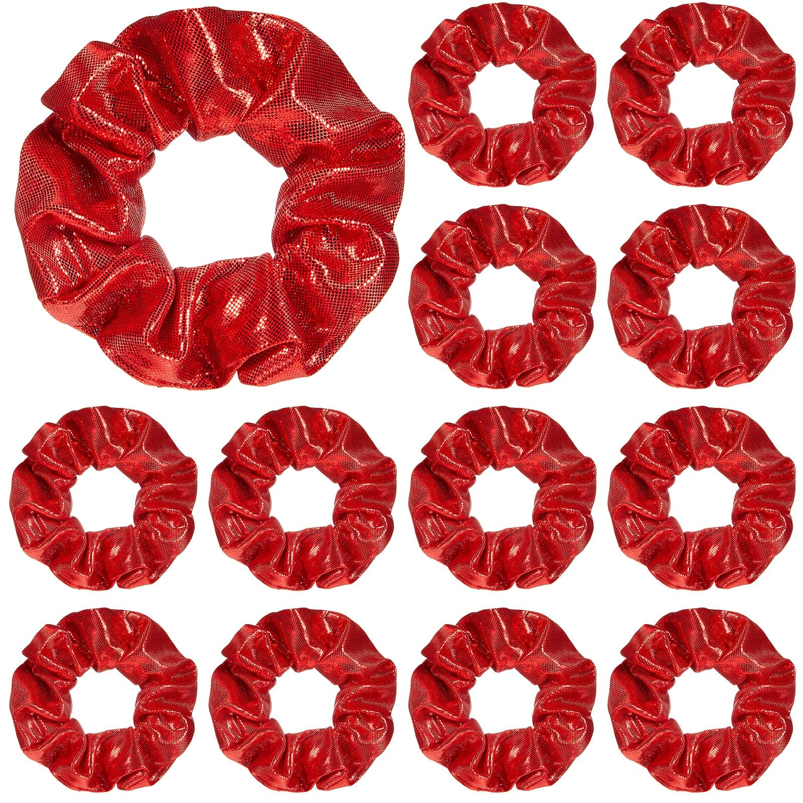 Taiyin front packaging displaying 24 red metallic scrunchies for convenient gifting