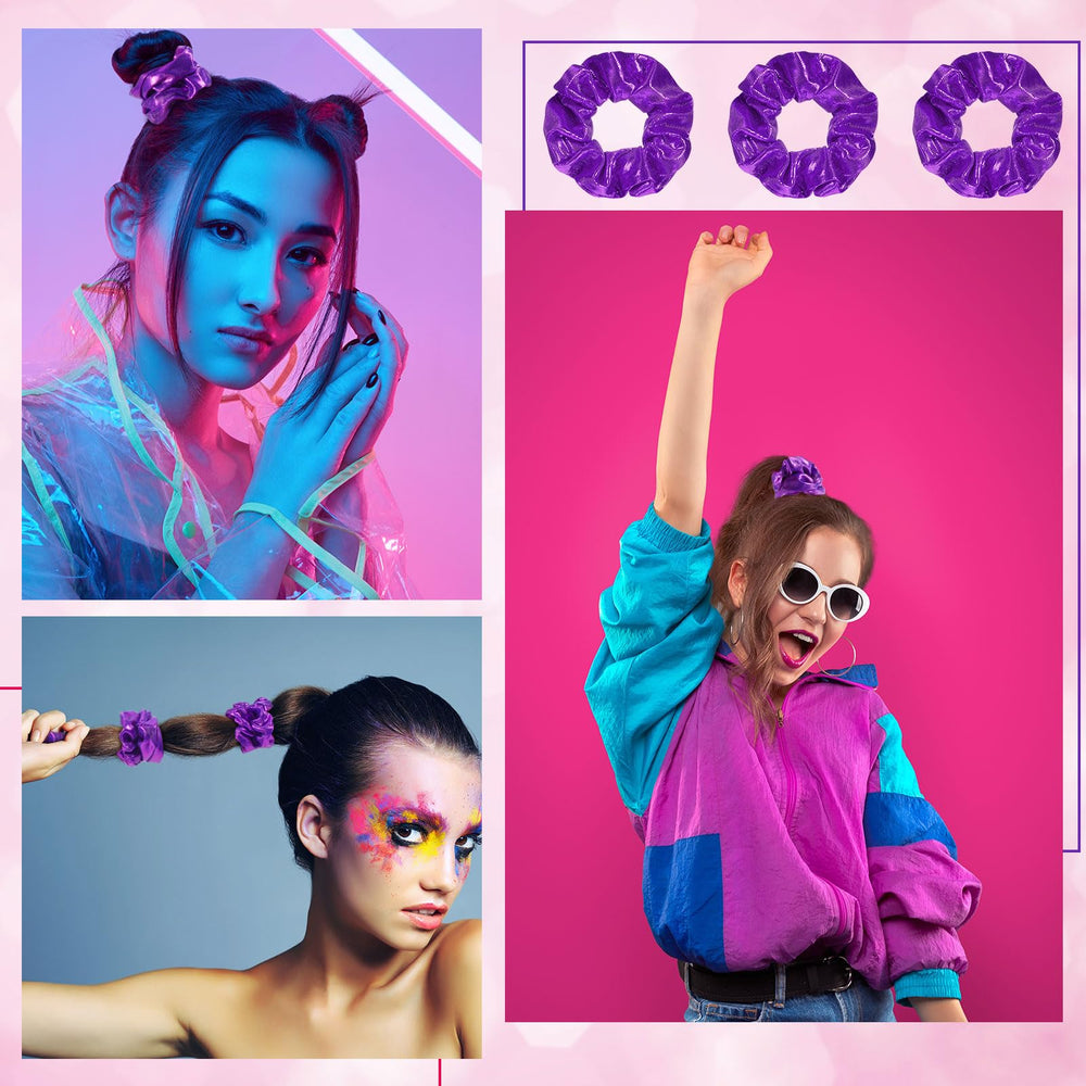 Taiyin scrunchies styled in party outfit showing decorative, festive accessory benefit