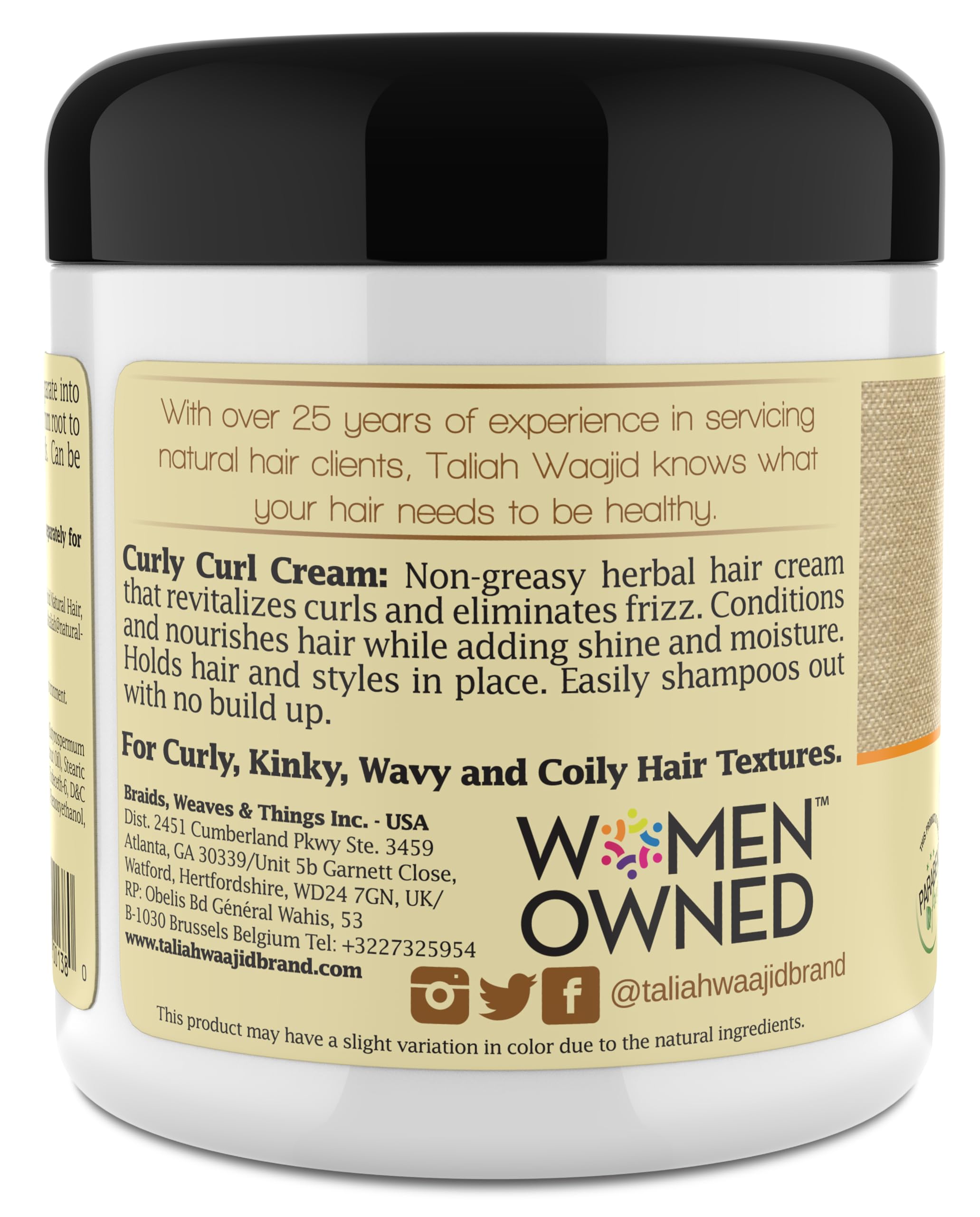 Taliah Waajid applying cream to curls for defined hold