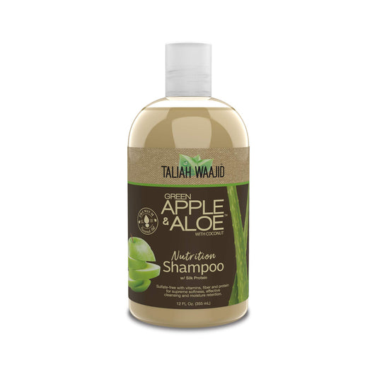 Taliah Waajid shampoo bottle front view showing label and nourishing formula benefits
