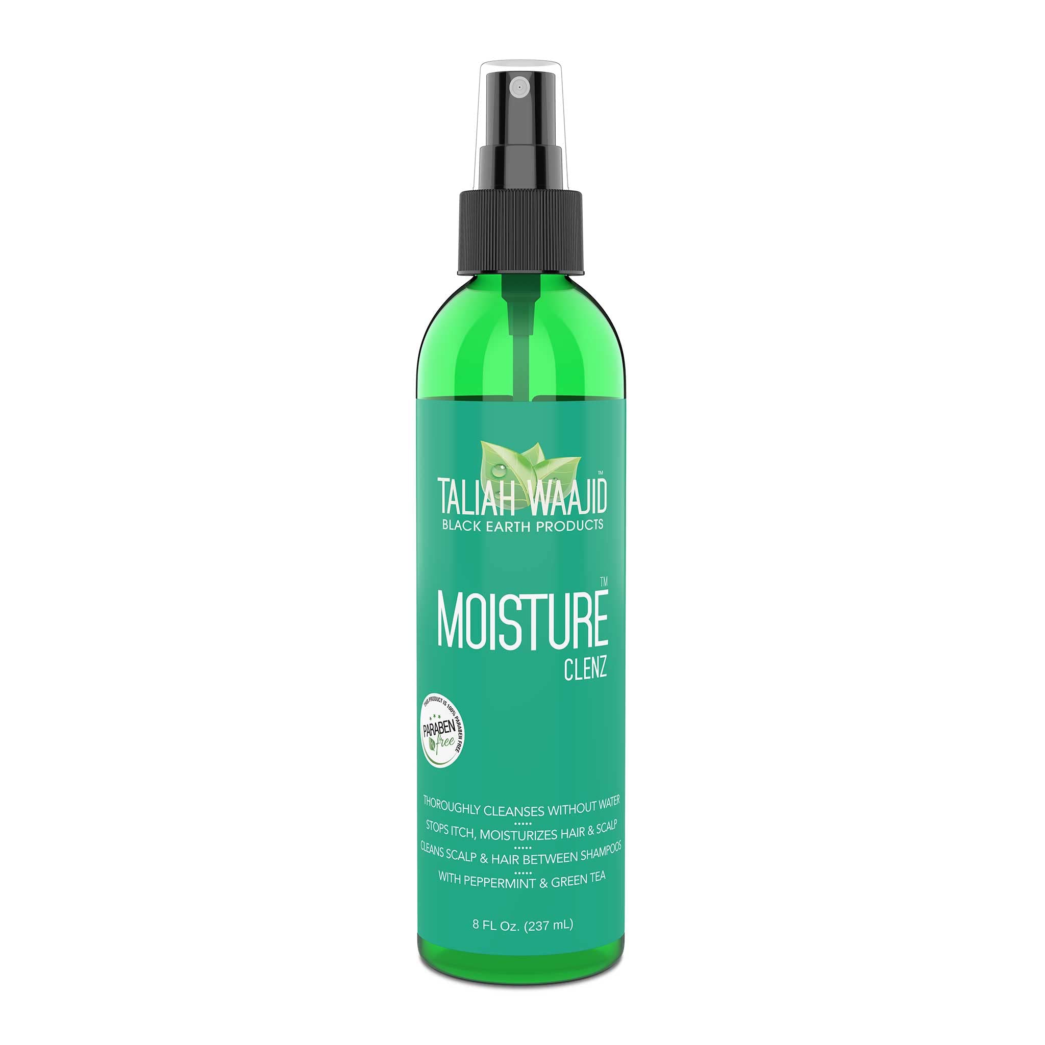 Taliah Waajid Moisture Clenz front bottle showing label and size, ideal for travel