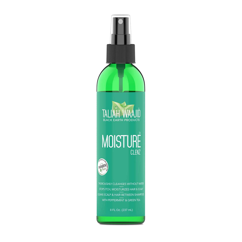 Taliah Waajid Moisture Clenz applied to scalp between braids to refresh and soothe