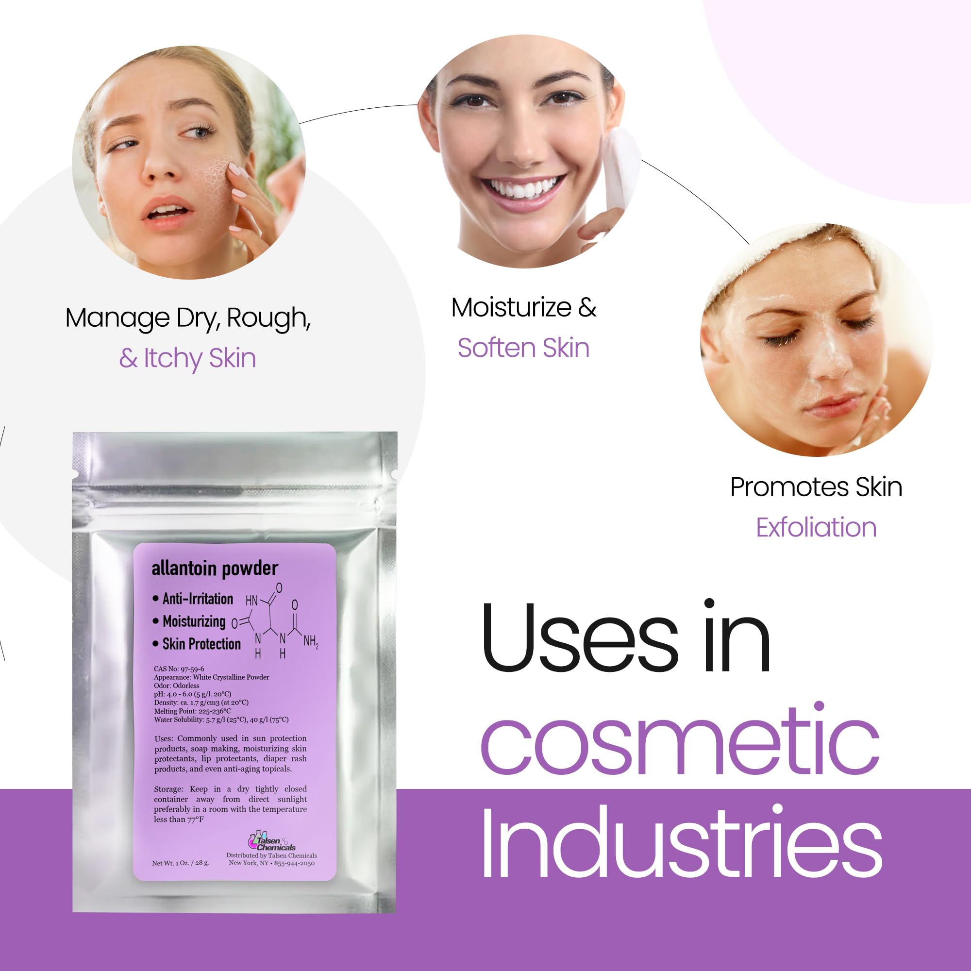Talsen Chemicals fine white crystalline texture close-up highlighting easy mixing benefit