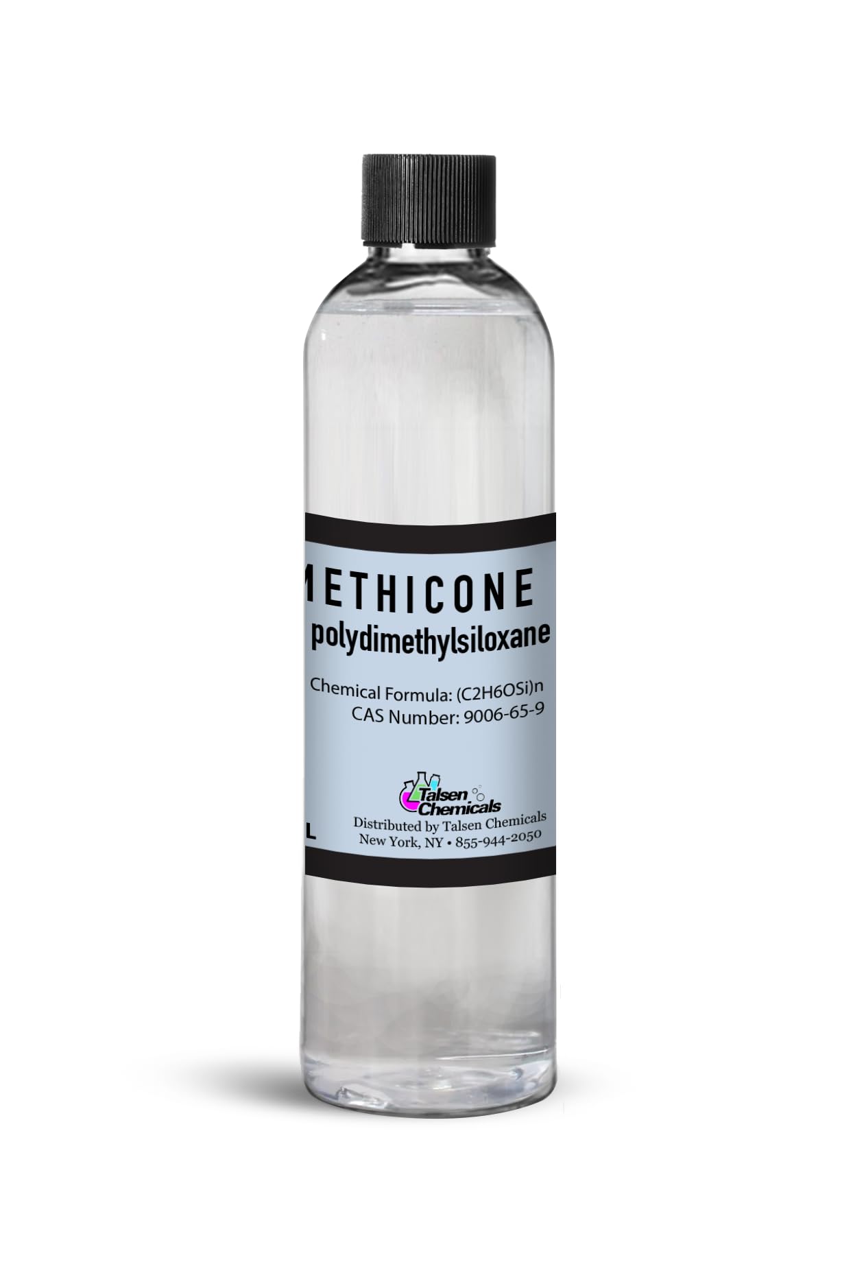 Talsen Chemicals dimethicone pouring from dropper demonstrating smooth flow benefit