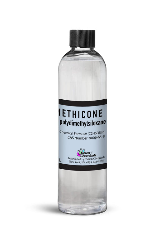 Talsen Chemicals dimethicone pouring from dropper demonstrating smooth flow benefit