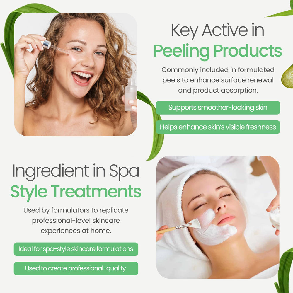 Talsen Chemicals powder dissolving into serum demonstrating smooth texture benefit