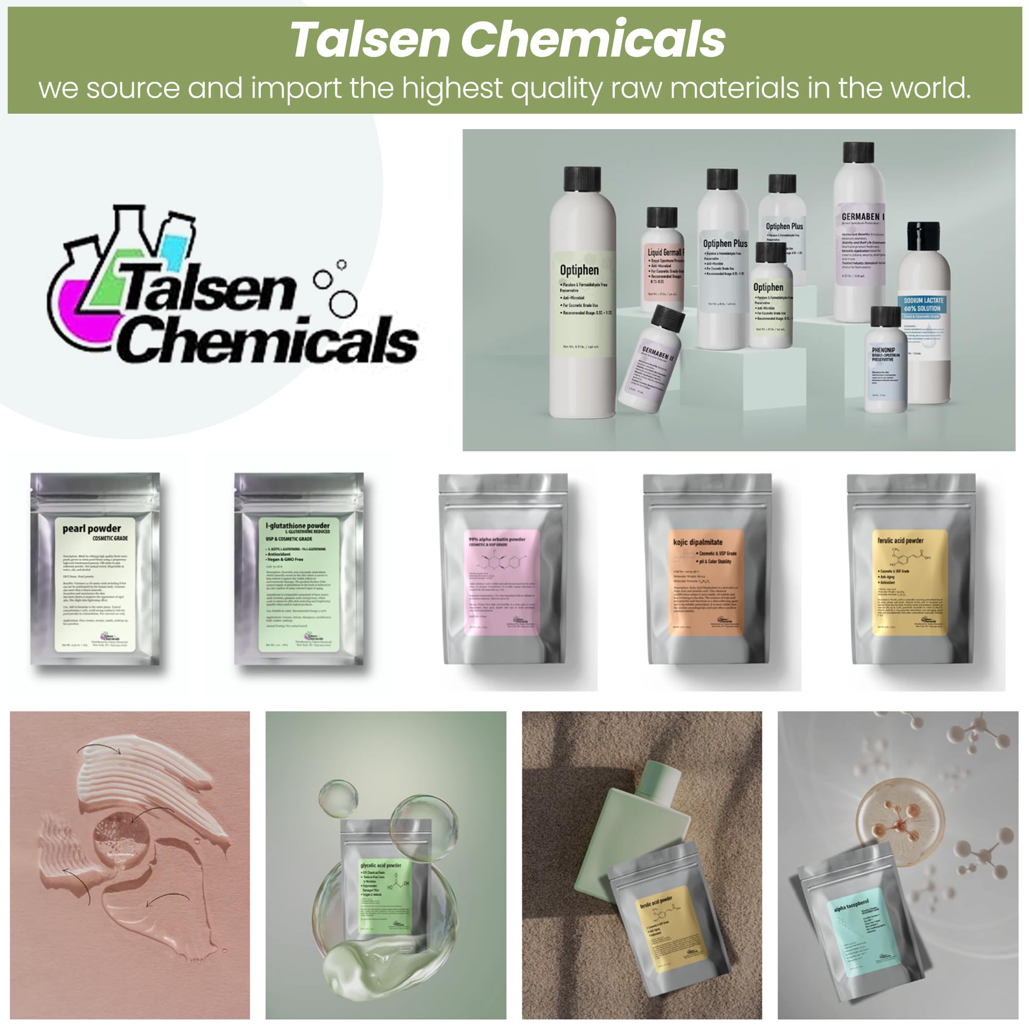 Talsen Chemicals powder sealed container stored in a cool dry place for longer potency
