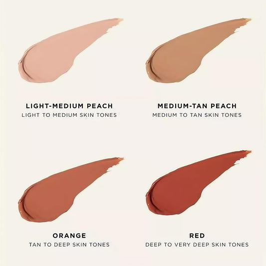 Talzpro precision brush applicator close-up for targeted under-eye pigment placement