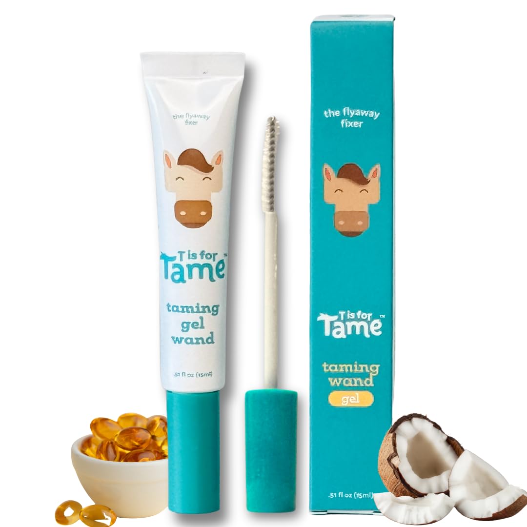 T is for Tame front packaging showing wand and compact tube benefits portability