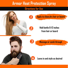 TAME THE WILD mist spraying from bottle demonstrating even heat protection