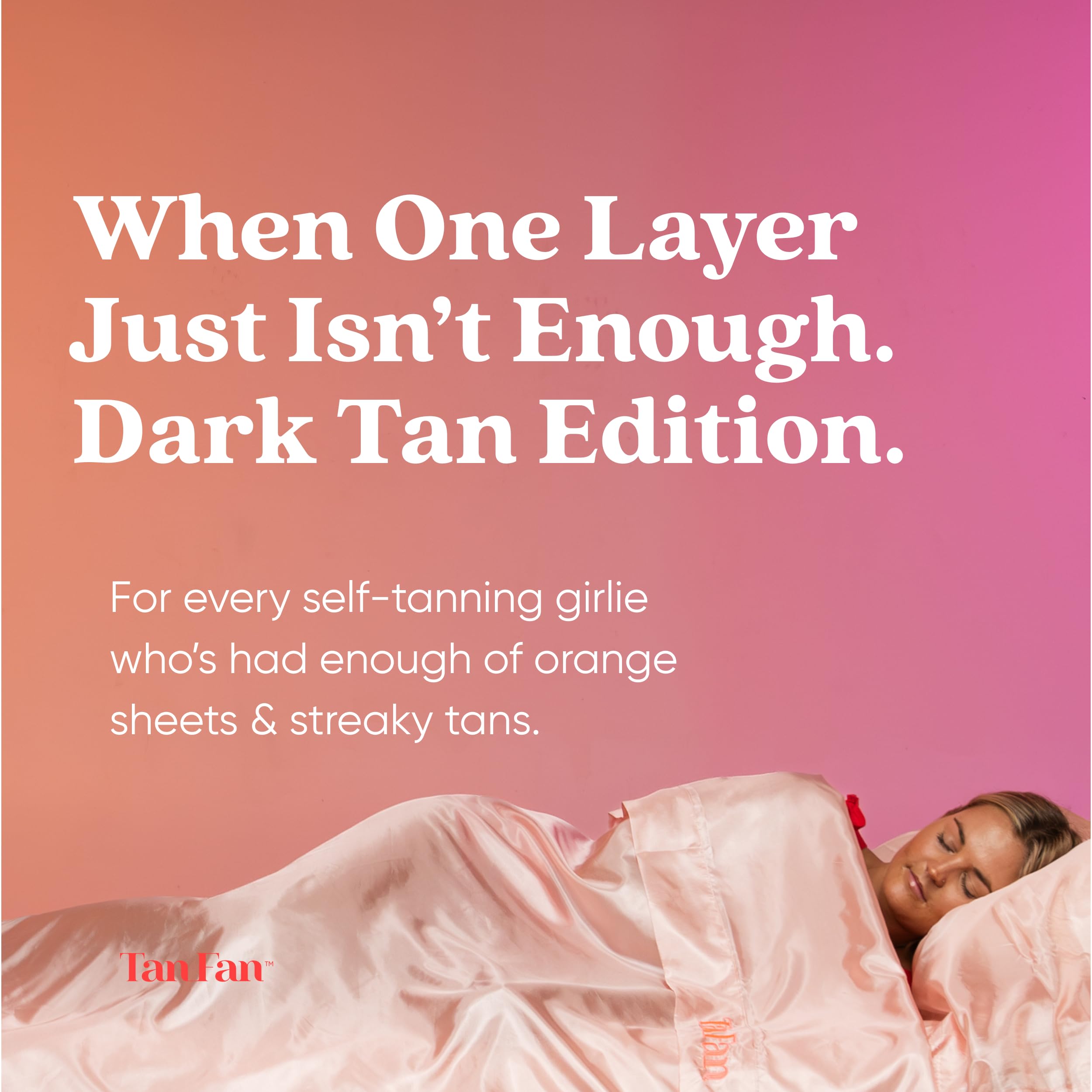 Tan Fan close-up of silky top fabric highlighting breathable, cooling feel