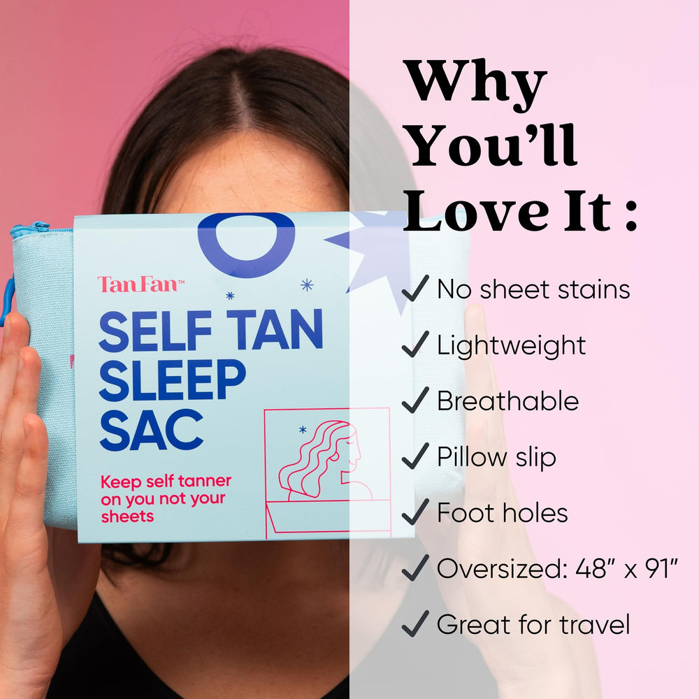 Tan Fan built-in pillow protector detail keeps head area clean and comfortable