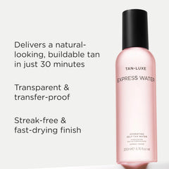 TAN-LUXE spray being applied to arm for streak-free finish