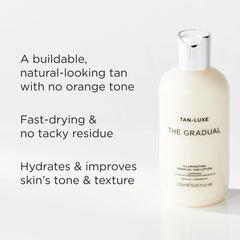 Tan‑Luxe applied on hand showing smooth absorption and even coverage