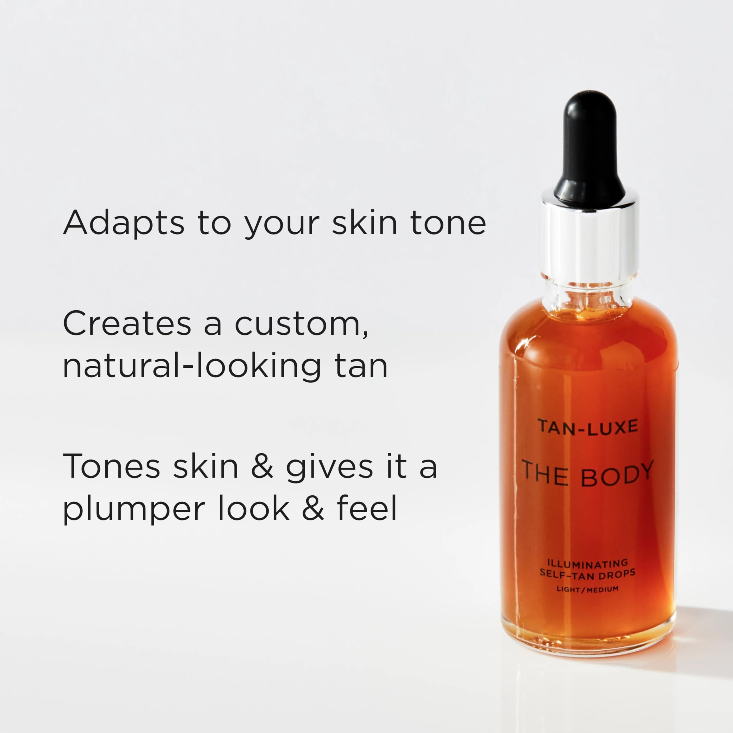 TAN-LUXE application on forearm demonstrating even coverage and natural-looking color