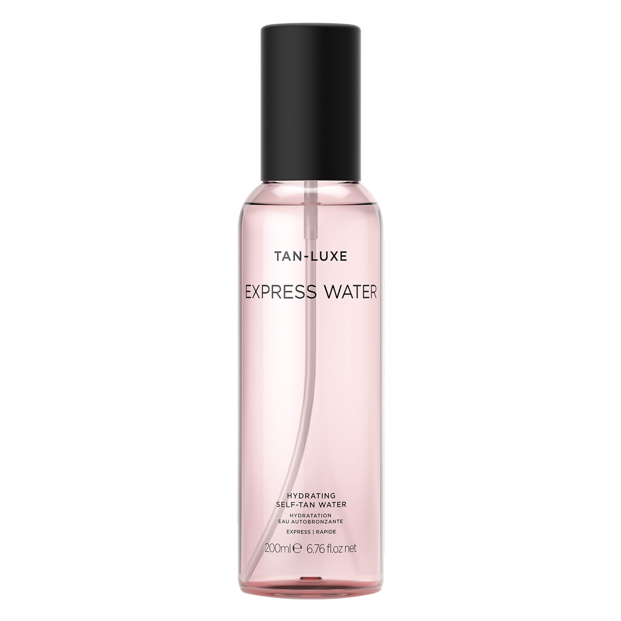 TAN-LUXE front packaging showing bottle and product benefits