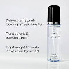 TAN-LUXE mitt application demonstrating even, streak-free coverage