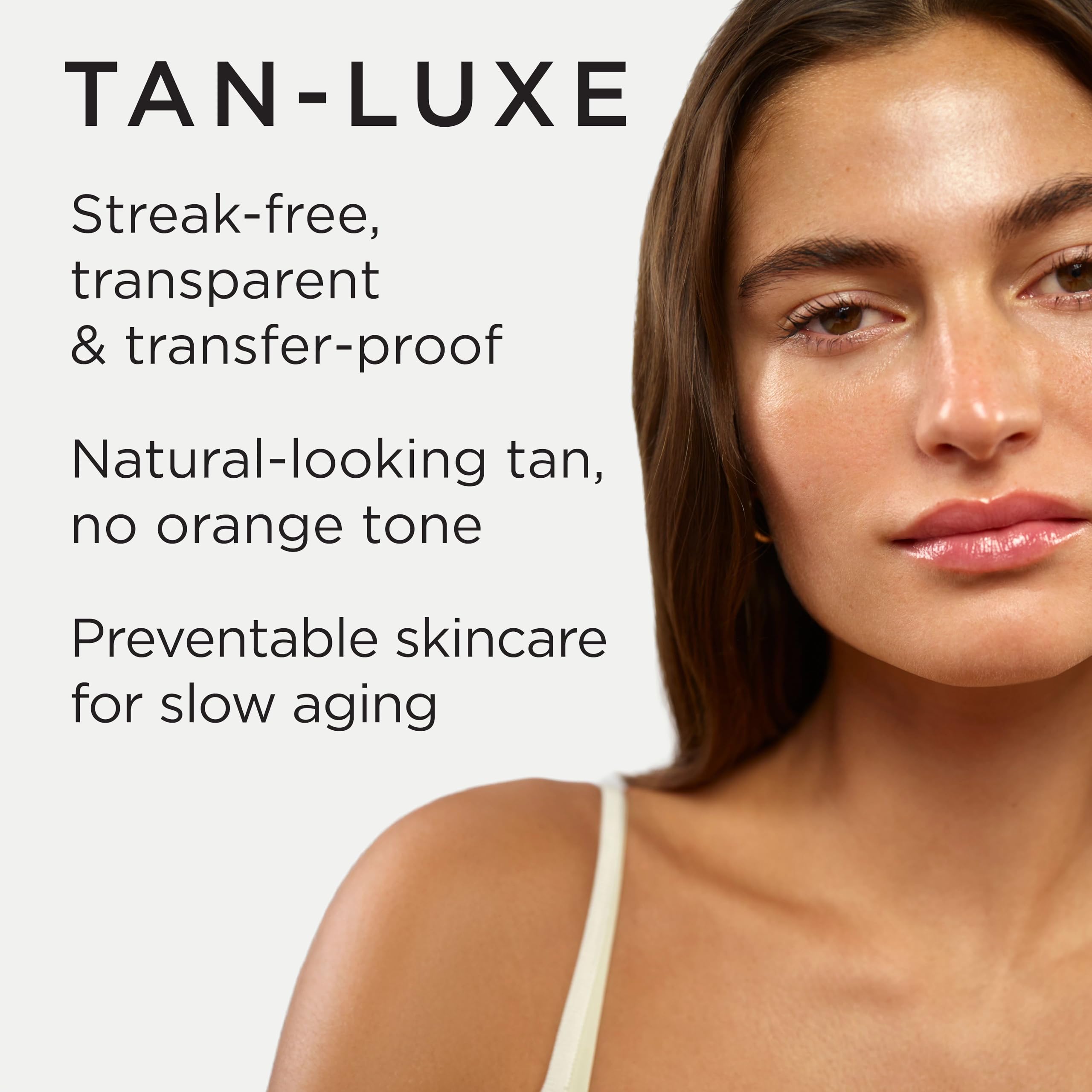 TAN-LUXE texture swatch on palm demonstrating lightweight blendability benefit