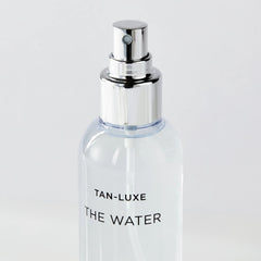 TAN-LUXE close-up vitamin icons showing B C E and hydration benefits