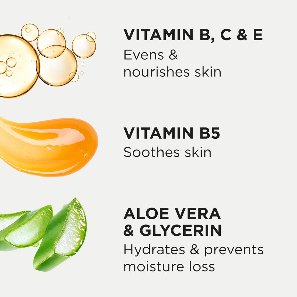 TAN-LUXE label ingredient list highlighting vitamins and hydrating benefits