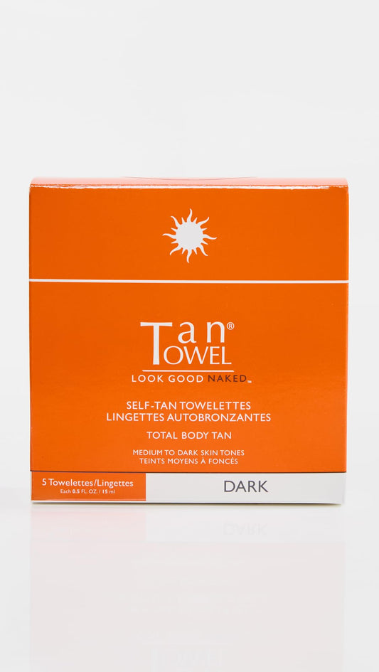 Tan Towel close-up wipe texture showing clear formula for streak-free blending
