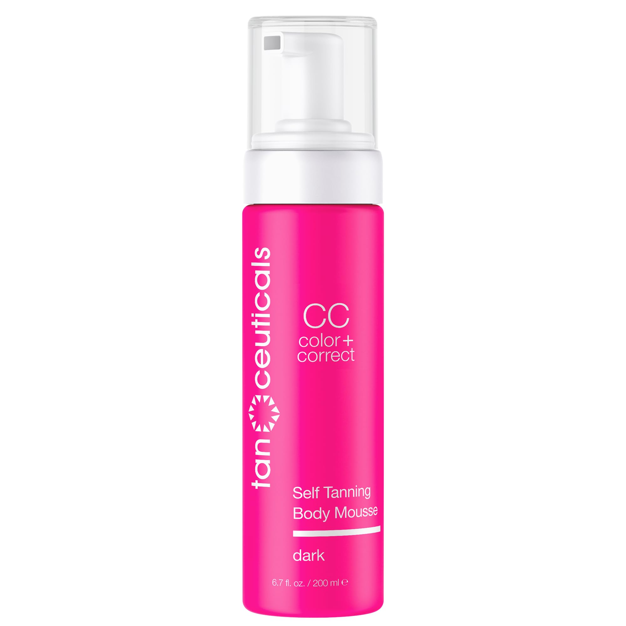 Tanceuticals dark mousse front packaging showing size and branding for confident purchase