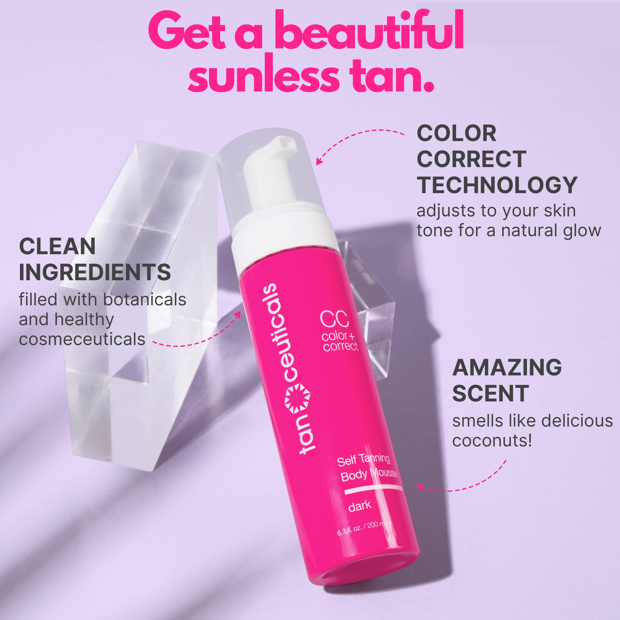 Tanceuticals mousse texture close-up demonstrating smooth, easy-to-blend foam
