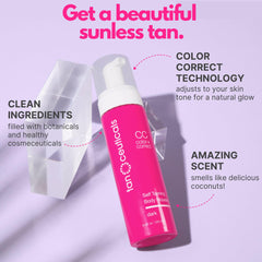 Tanceuticals mousse texture close-up demonstrating smooth, easy-to-blend foam